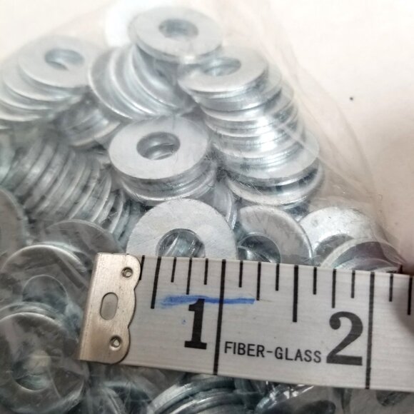 Flat Washers Zinc Plated 7/8 OD 3/8 ID 100 Count Hardware Fastener Industrial - Picture 3 of 3